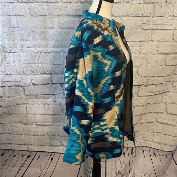 Chico’s Open Lightweight Jacket Embroidered Chicos 3 XL - Picture 3 of 7